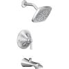 Moen TS2913EP Flara Posi-Temp Pressure Balancing Eco-Performance Tub and Shower Trim Kit, Valve Required, Chrome
