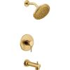 Moen UT3293BG Align M-CORE 3-Series 1-Handle Tub and Shower Trim Kit, Valve Required, Brushed Gold(Brushed Gold)