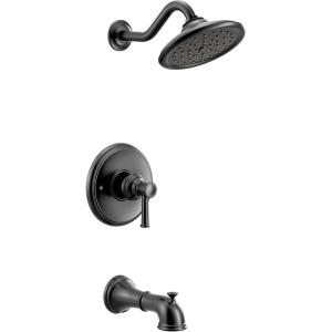 Moen Belfield Matte Black M-CORE 3-Series 1-Handle Tub and Shower Trim Kit, Valve Required, UT3313BL