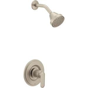 Moen Greenfield Brushed Nickel Single Handle Eco-Performance Tub and Shower Faucet Featuring Shower Head and Lever Handle, Valve Required, T2222EPBN
