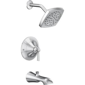 Moen TS2913EP Flara Posi-Temp Pressure Balancing Eco-Performance Tub and Shower Trim Kit, Valve Required, Chrome