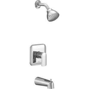 Moen UT2813EPBL Rizon M-CORE 2-Series 1-Handle Tub and Shower Trim Kit, Valve Required, Matte Black(Chrome)