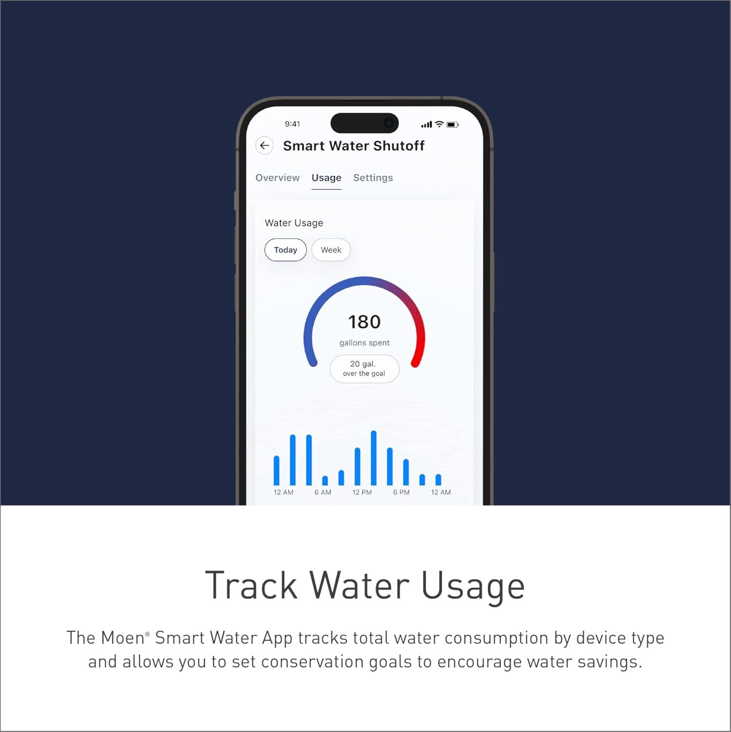 image:imageFlo by Moen 34Inch Smart Water Shutoff with Smart Water Detector 1PackShutoff Detector 1pack