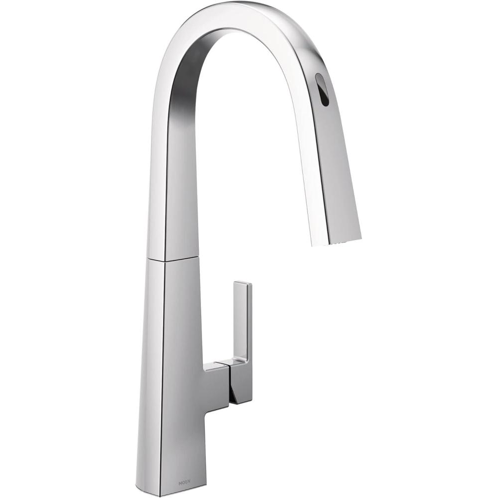 image:imageMoen Nio Chrome Smart Faucet Touchless PullDown Sprayer Kitchen Faucet with Voice and Motion Control S75005EV2C