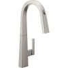 Moen Nio Spot Resist Stainless Smart Faucet Touchless Pull-Down Sprayer Kitchen Faucet with Voice and Motion Control, S75005EV2SRS