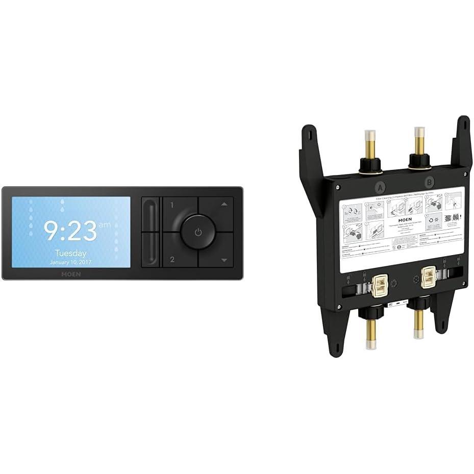 image:imageMoen TS3302BL U by Moen Digital Shower Controller with S3102 U by Moen Digital Shower Valve 2Outlet