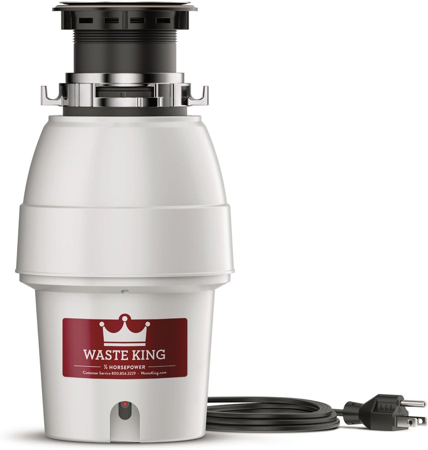 image:imageWaste King Legend Series Continuous Feed Garbage Disposal for Kitchen Sink with Power Cord L260012 HP Continuous Feed