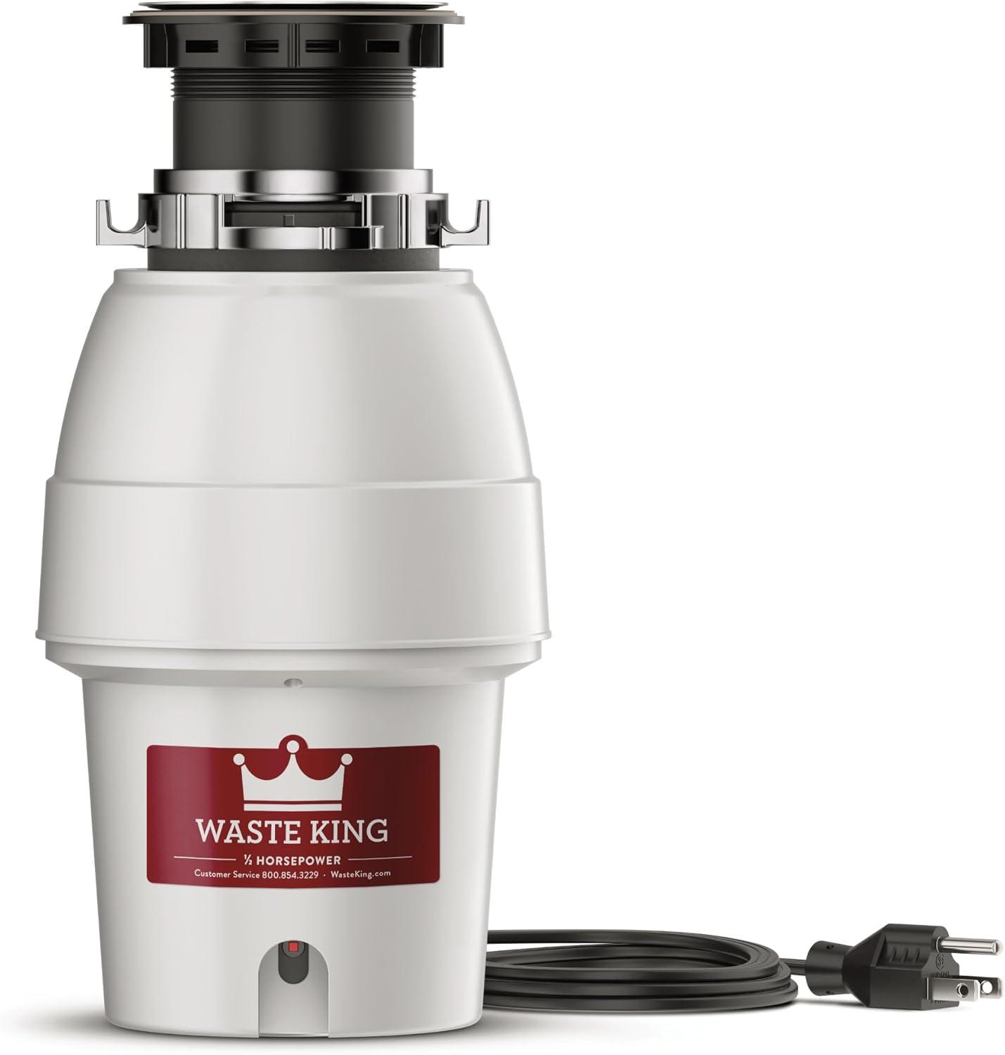 image:imageWaste King Legend Series Continuous Feed Garbage Disposal for Kitchen Sink with Power Cord L260012 HP Continuous Feed
