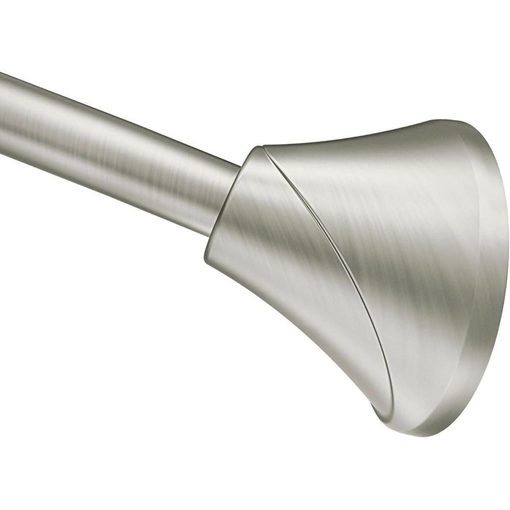 image:imageMoen Curved Adjustable Spring Tension No Drill Shower Curtain Rod for Bathroom Chrome Finish CSR2172CHBrushed Nickel