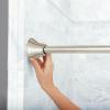 Moen Curved Adjustable Spring Tension No Drill Shower Curtain Rod for Bathroom, Chrome Finish, CSR2172CH(Brushed Nickel)