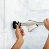 Moen Curved Adjustable Spring Tension No Drill Shower Curtain Rod for Bathroom, Chrome Finish, CSR2172CH(Brushed Nickel)