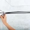 Moen Curved Adjustable Spring Tension No Drill Shower Curtain Rod for Bathroom, Chrome Finish, CSR2172CH(Chrome)