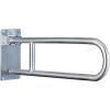 Moen Home Care Bathroom Safety 30 Inch Stainless Steel Flip Up Bathroom Grab Barwith Textured Grip, Elderly Assistance Product, Handicap Accessories for Daily Living, R8960FD(Peened)