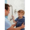 Moen Home Care Bathroom Safety Designer24 Inch Handicap Grab Bar for Bathtub and Shower with Curled Grip, Elderly Assistance Product, Brushed Nickel, LR8724D3GBN(Brushed Nickel)