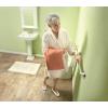Moen Home Care Bathroom Safety Designer24 Inch Handicap Grab Bar for Bathtub and Shower with Curled Grip, Elderly Assistance Product, Brushed Nickel, LR8724D3GBN(Chrome)