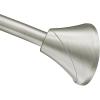 Moen Curved Adjustable Spring Tension No Drill Shower Curtain Rod for Bathroom, Chrome Finish, CSR2172CH(Brushed Nickel)