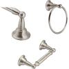 Moen Sage Collection Spot Resist Brushed Nickel 24-Inch Double Bathroom Towel Bar, Wall Mounted Bath Hanger with Two Rods, DN6822BN(Brushed Nickel)