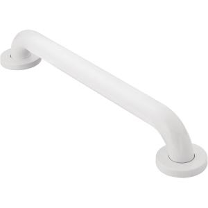 Moen Home Care Bathroom Safety 18 Inch Stainless Steel Handicap Grab Bar for Bathtub and Shower, Elderly Assistance Product with Concealed Screws, Polished Brass, R8918(Glacier)