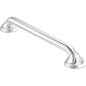 Moen Home Care Bathroom Safety Designer24 Inch Handicap Grab Bar for Bathtub and Shower with Curled Grip, Elderly Assistance Product, Brushed Nickel, LR8724D3GBN(Chrome)