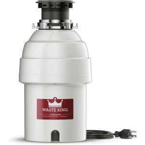 Waste King Legend Series Continuous Feed Garbage Disposal for Kitchen Sink with Power Cord, L-2600(1 HP – Continuous Feed)