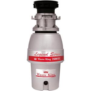Waste King Legend Series Continuous Feed Garbage Disposal for Kitchen Sink with Power Cord, L-2600(1/2 HP – Batch Feed)