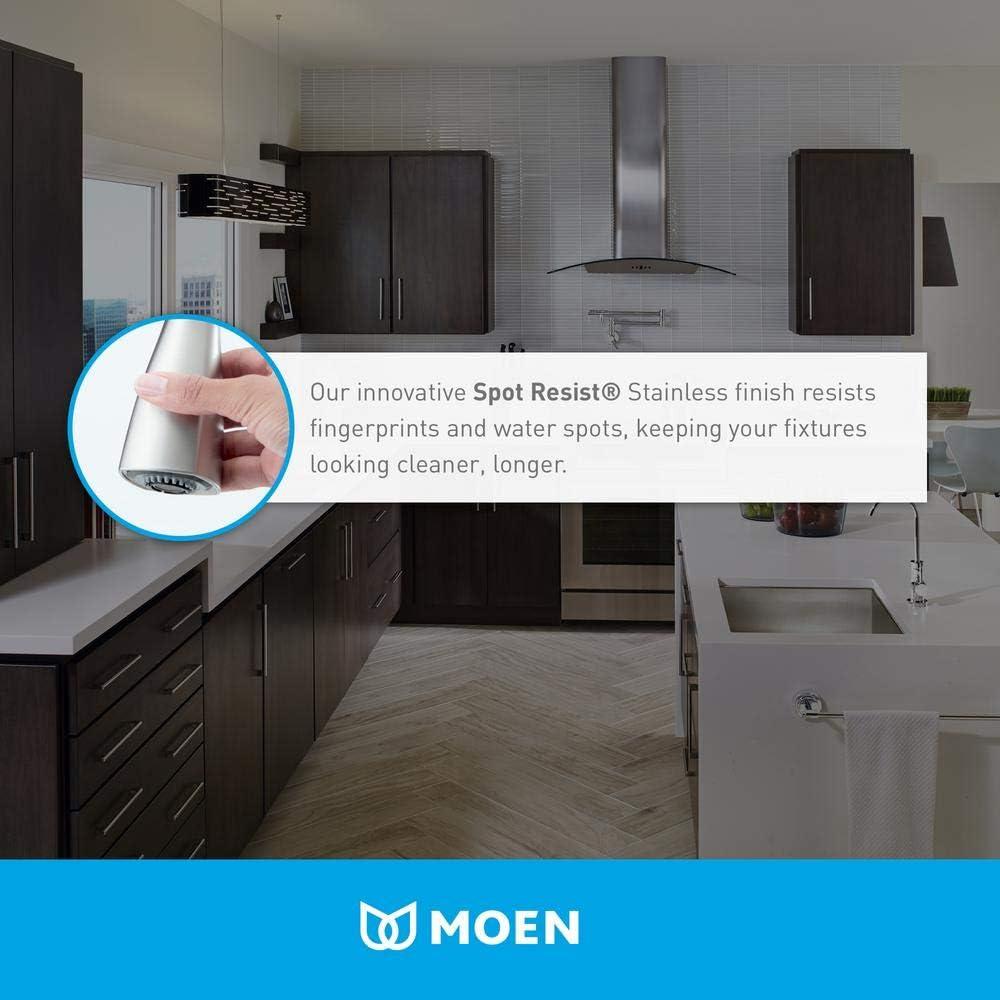 image:imageMOEN NOELL SINGLEHANDLE STANDARD KITCHEN FAUCET WITH SIDE SPRAYER IN SPOT RESIST STAINLE