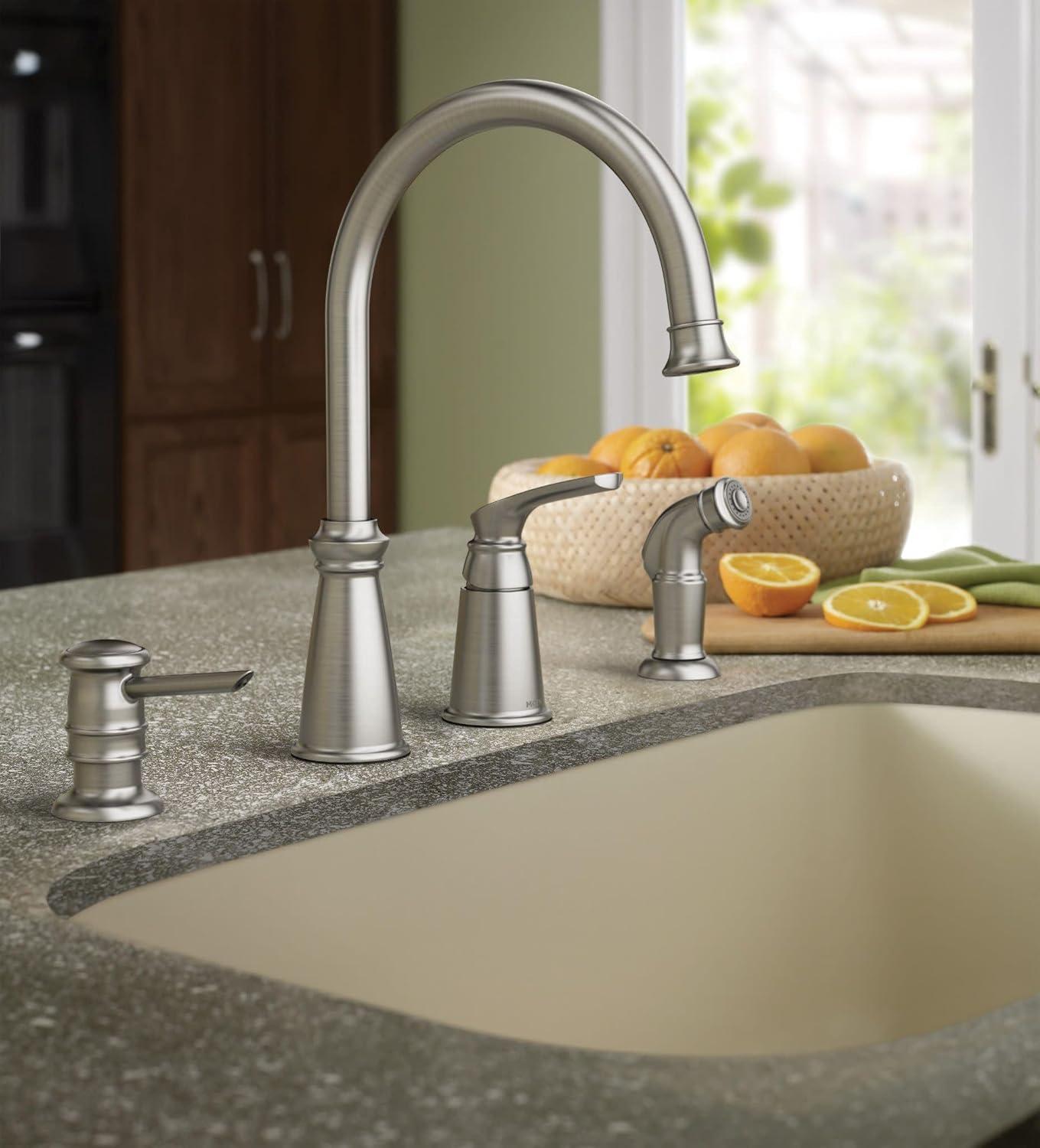 image:imageMoen 87044SRS OneHandle High Arc Kitchen Faucet Spot Resist Stainless