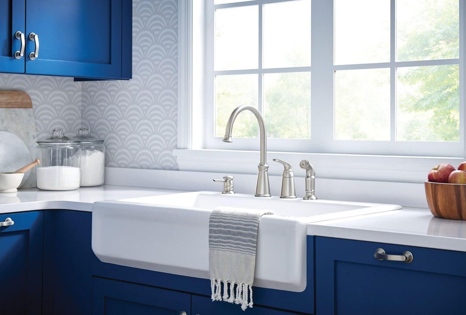 image:imageMoen 87044SRS OneHandle High Arc Kitchen Faucet Spot Resist Stainless