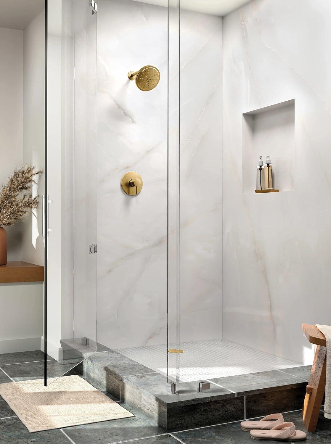 image:imageMoen Align Brushed Gold PPosiTemp Pressure Balancing Modern Shower Trim Kit Valve Required T2192BGBrushed Gold
