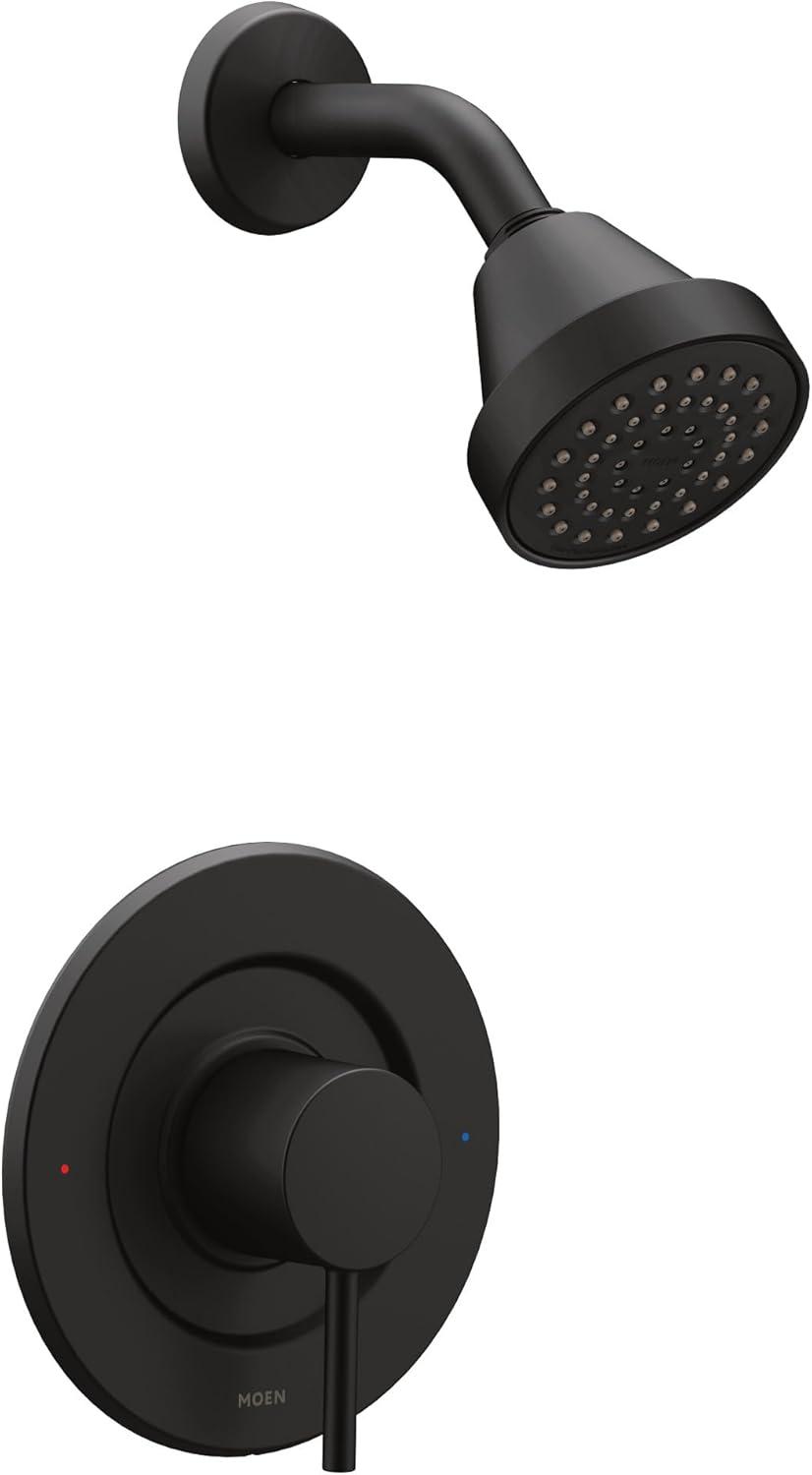 image:imageMoen Align Brushed Gold PPosiTemp Pressure Balancing Modern Shower Trim Kit Valve Required T2192BGMatte Black