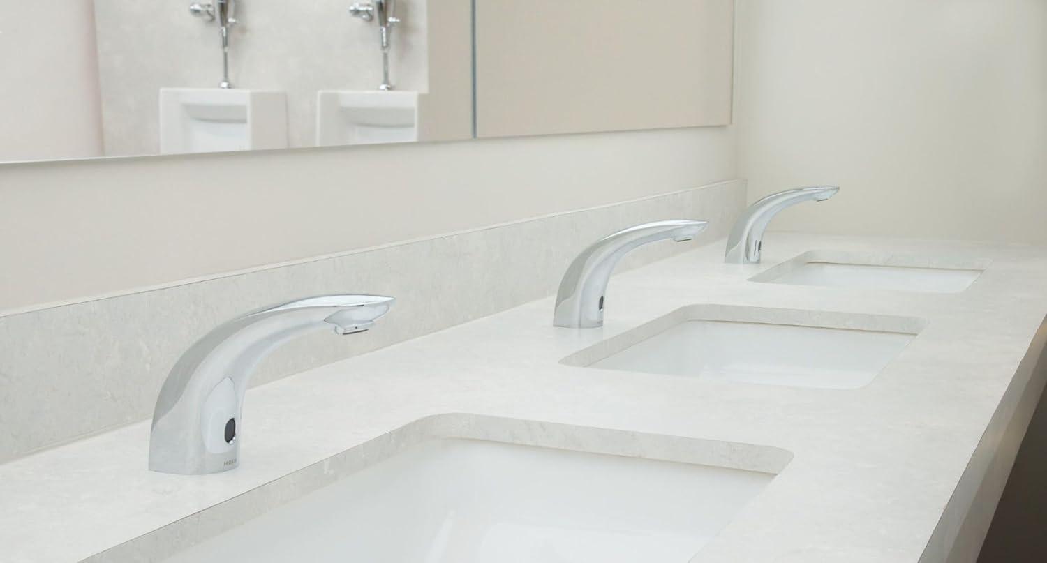 image:imageMoen CA8302 MPower Commercial Touchless Single Mount HandsFree Battery Powered SensorOperated Faucet Chrome
