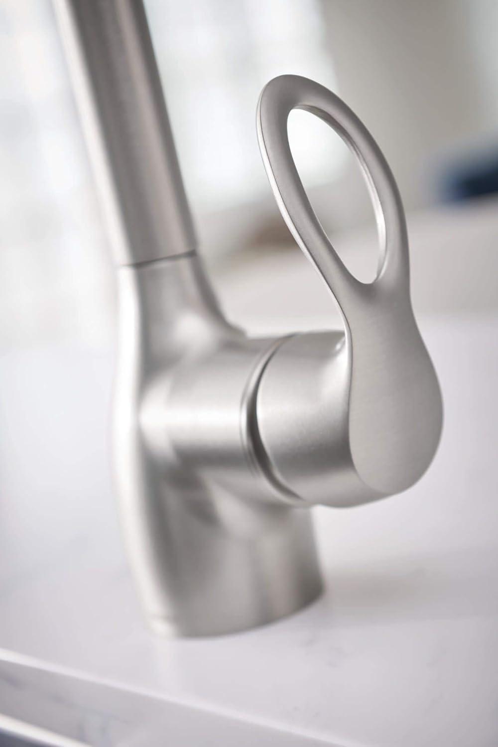 image:imageMoen CA87011SRS Single Handle Kitchen Faucet with Pullout Spray from the Kleo Collection Spot Resist Stainless
