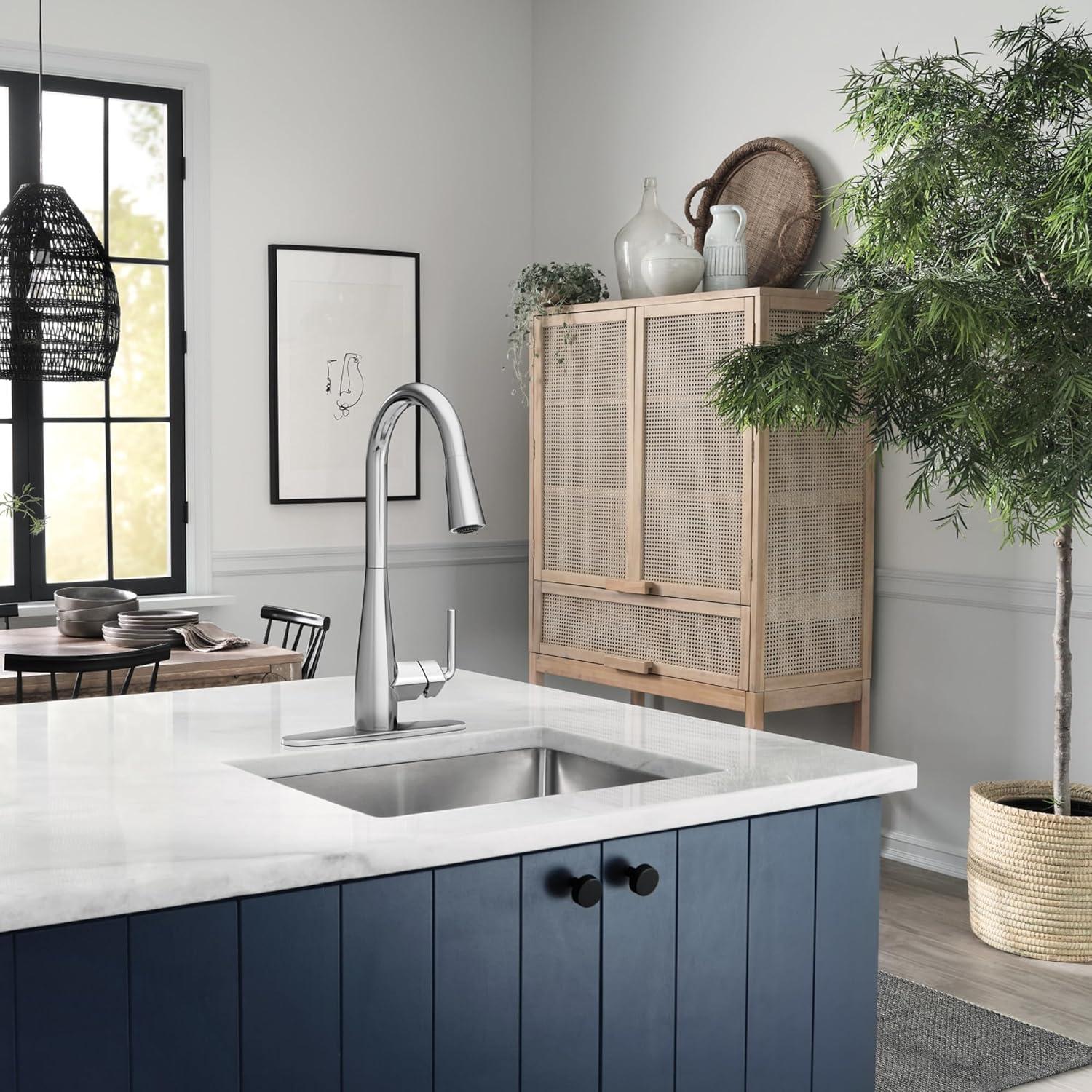 image:imageMoen Crisan Single Handle Pulldown Kitchen Faucet Featuring Power Boost and Reflex Docking System Spot Resist Stainless 87237SRSChrome