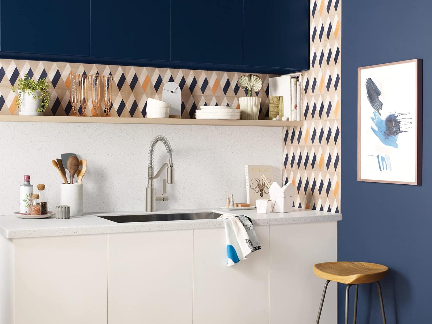 image:imageMoen Genta LX Spring Faucet with Power Boost Modern Kitchen Faucet with OneHandle PreRinse Easy Installation Spot Resist Stainless 5926SRSSpot Resist Stainless