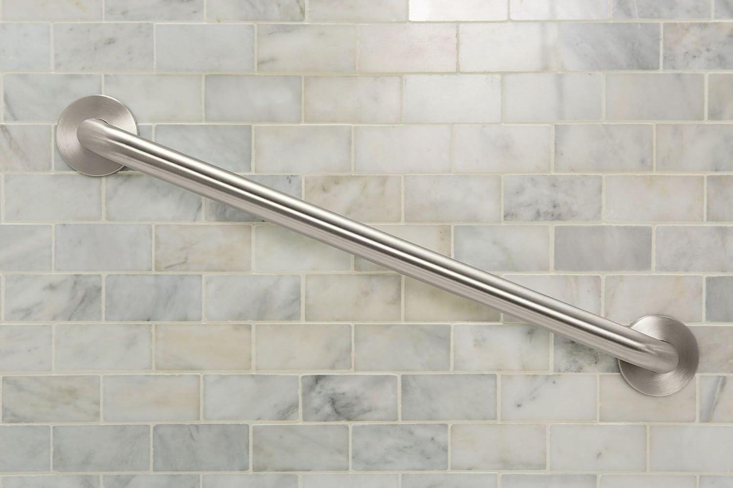 image:imageMoen Home Care Bathroom Safety 24 Inch Stainless Steel Handicap Grab Bar for Bathtub and Shower Heavy Duty Handle Elderly Assistance Product with Concealed Screws 8724Stainless
