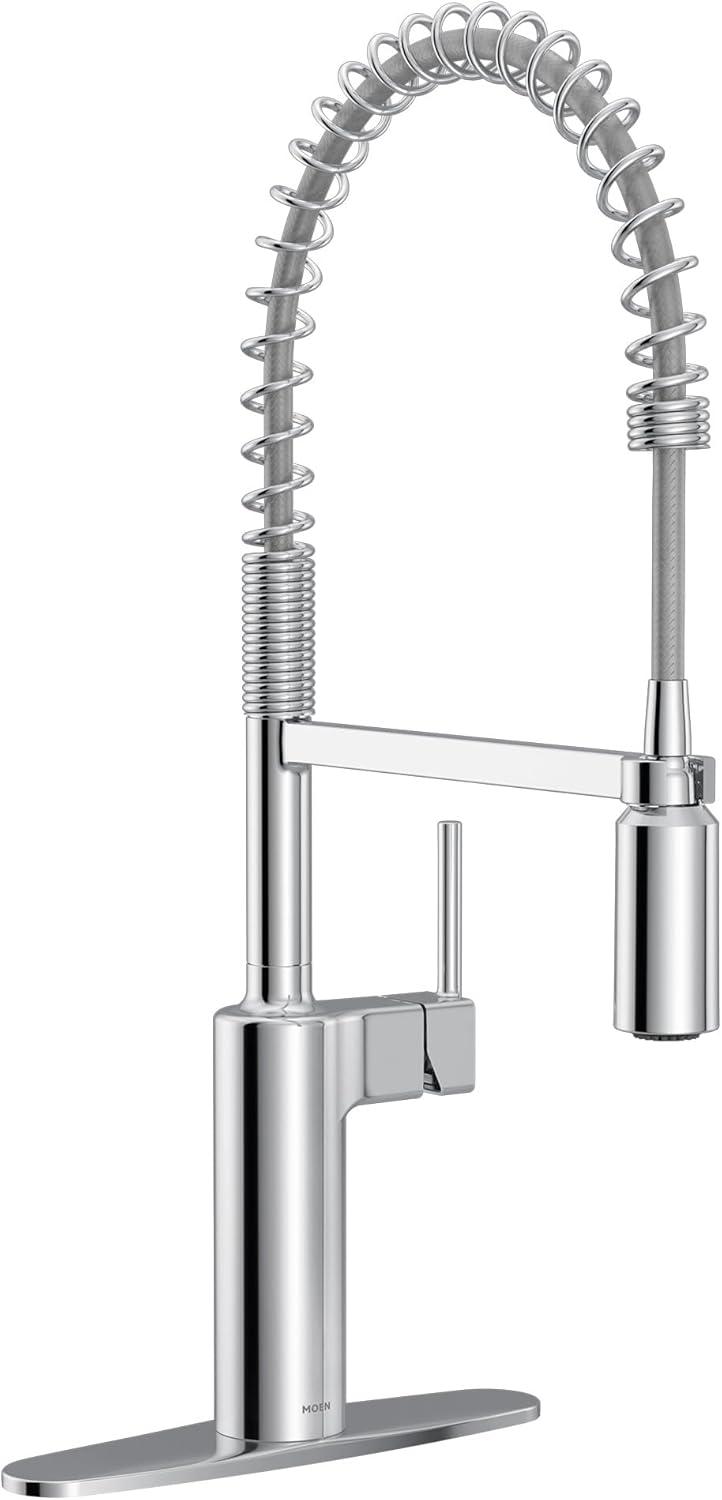 image:imageMoen Inara Chrome Pulldown Kitchen Faucet with Power Boost Modern Kitchen Faucet OneHandle High Arc Easy Installation 87463Chrome