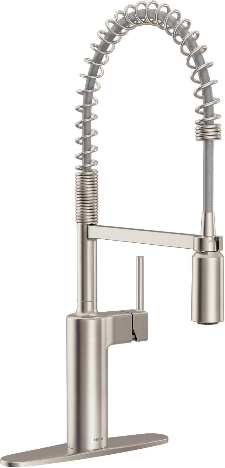 image:imageMoen Inara Chrome Pulldown Kitchen Faucet with Power Boost Modern Kitchen Faucet OneHandle High Arc Easy Installation 87463Stainless Steel