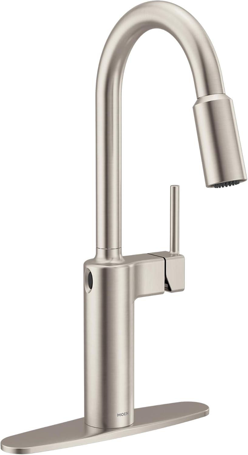 image:imageMoen Inara Spot Resist Stainless MotionSense Wave OneHandle Touchless Kitchen Faucet with Pulldown Sprayer and Power Clean 87463EWSRS
