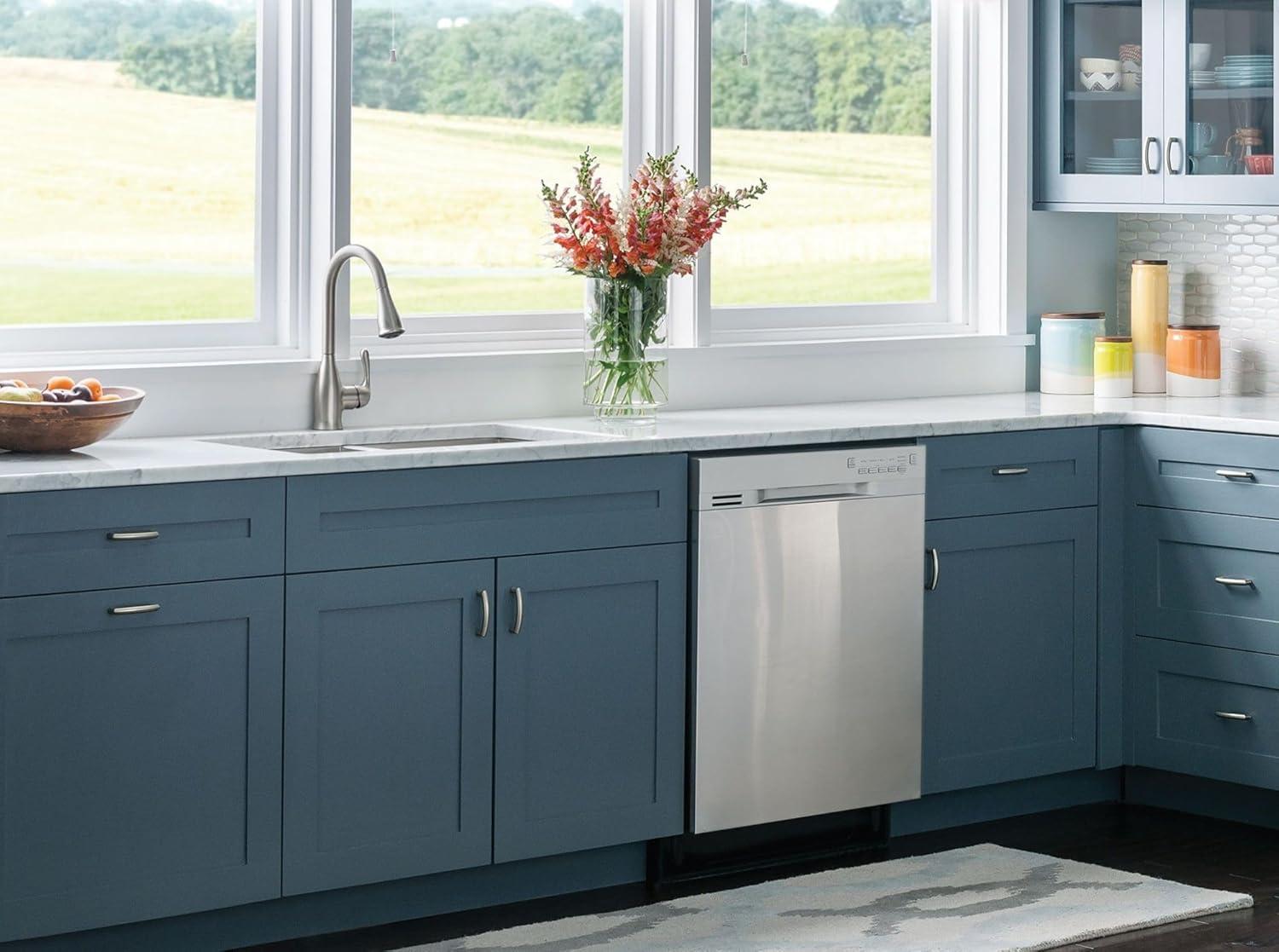 image:imageMoen Kaden Spot Resist Stainless OneHandle Transitional Kitchen Pulldown Faucet with Reflex and Power Clean Spray Technology 87966SRS