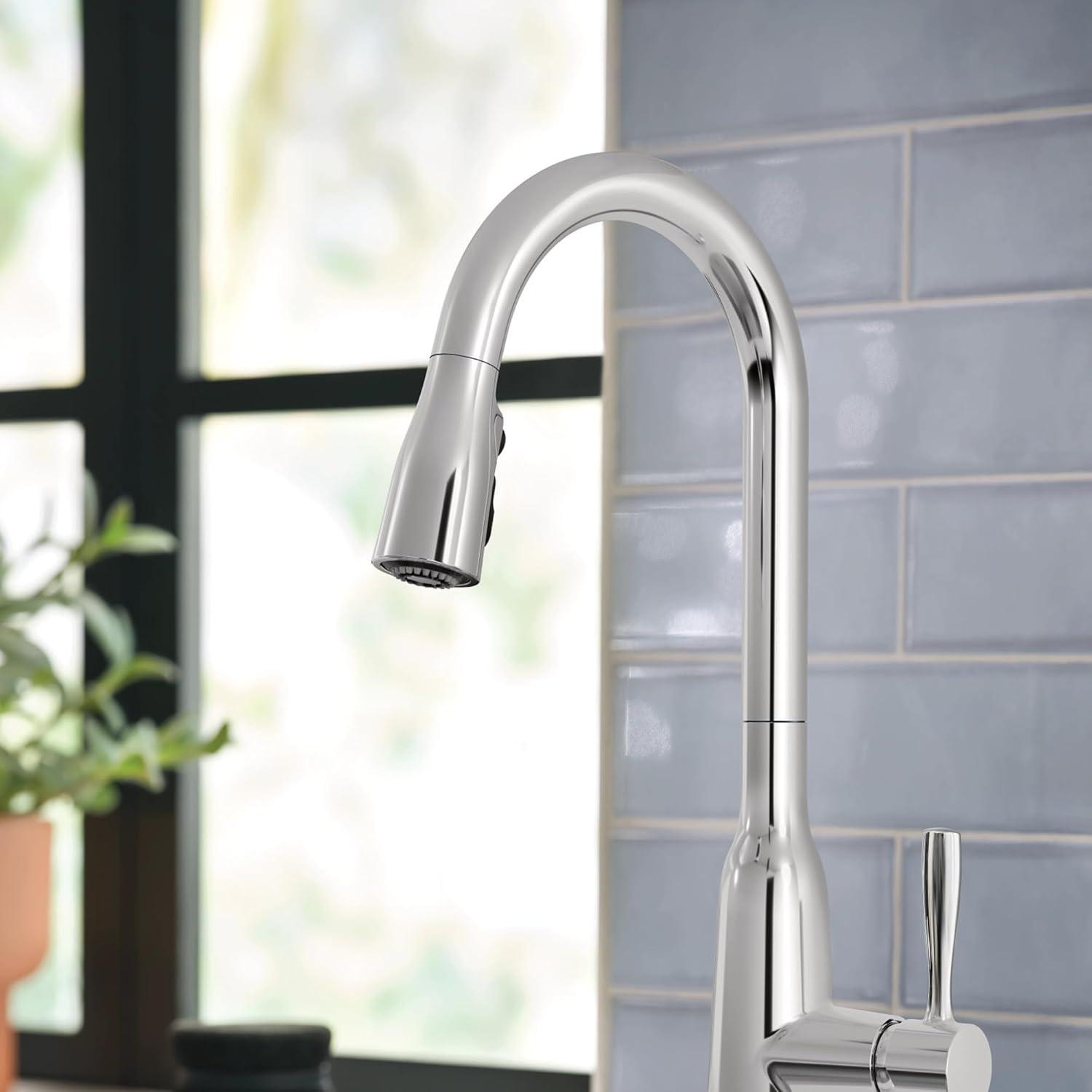 image:imageMoen Orivesi Bronzed Gold OneHandle High Arc Pulldown Kitchen Faucet with Power Boost 87891BZGChrome