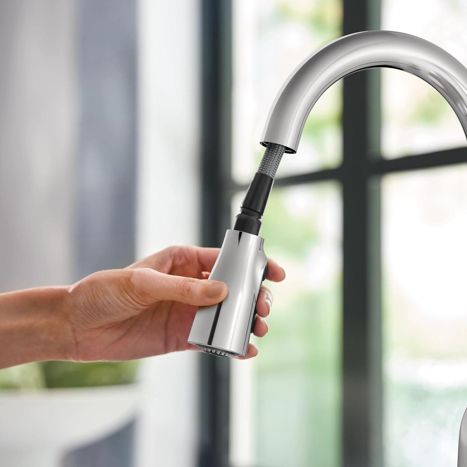image:imageMoen Orivesi Bronzed Gold OneHandle High Arc Pulldown Kitchen Faucet with Power Boost 87891BZGChrome