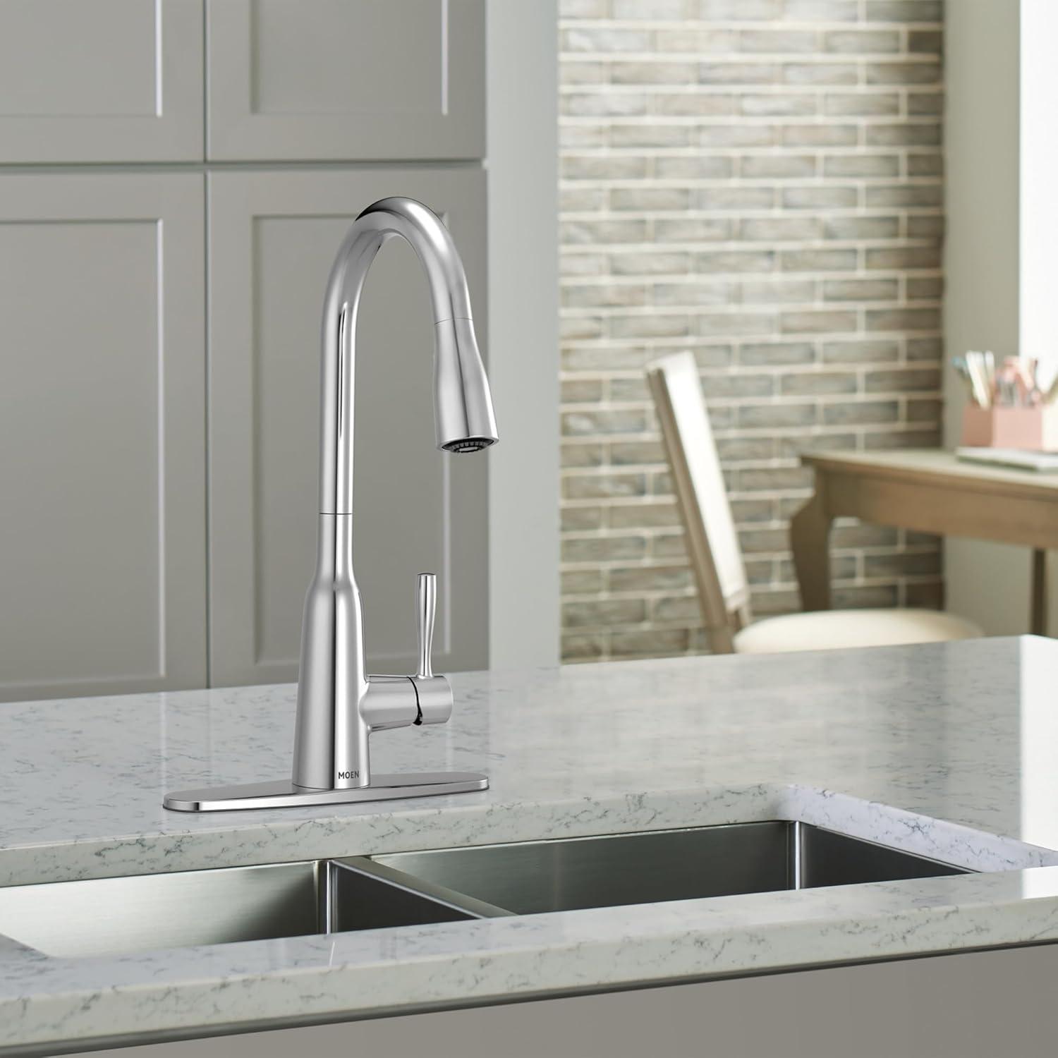 image:imageMoen Orivesi Bronzed Gold OneHandle High Arc Pulldown Kitchen Faucet with Power Boost 87891BZGChrome