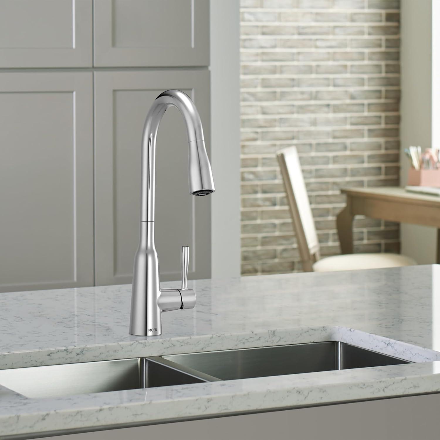 image:imageMoen Orivesi Bronzed Gold OneHandle High Arc Pulldown Kitchen Faucet with Power Boost 87891BZGChrome