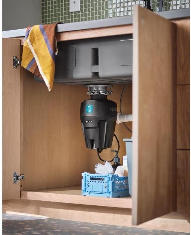 image:imageMoen Prep Series PRO Continuous Feed Compact Garbage Disposal for Kitchen Sink with Power Cord GXP50C05 HP