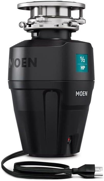 image:imageMoen Prep Series PRO Continuous Feed Compact Garbage Disposal for Kitchen Sink with Power Cord GXP50C05 HP