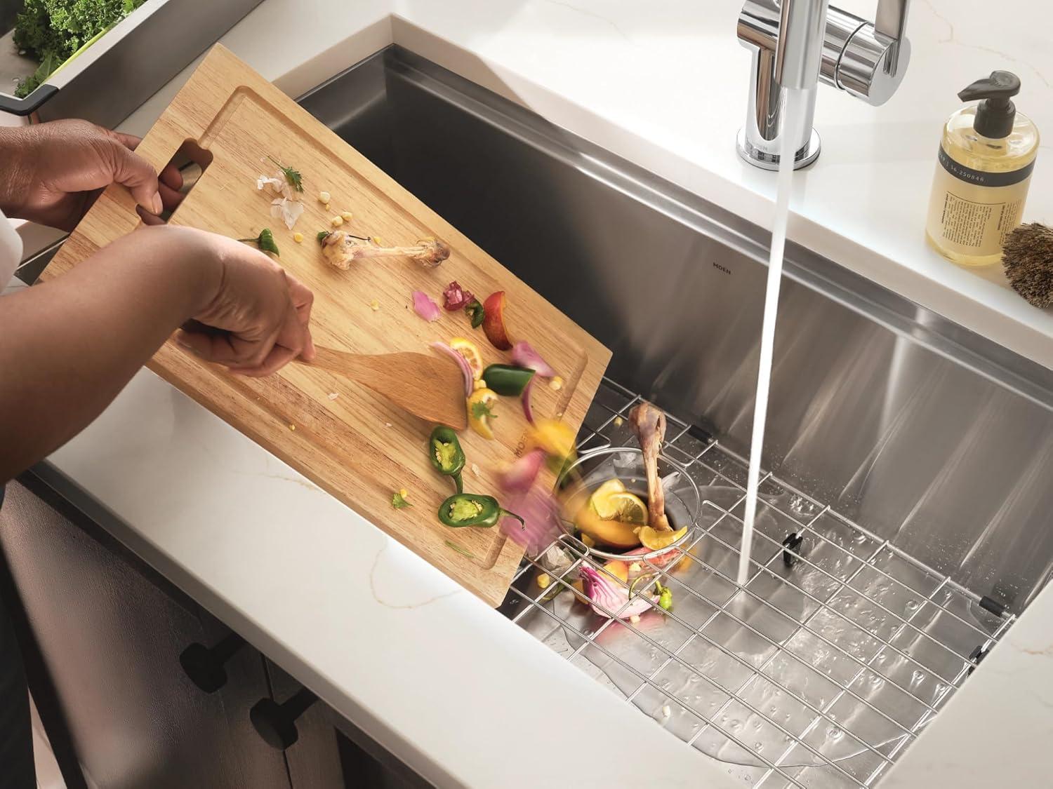 image:imageMoen Prep Series PRO Continuous Feed Compact Garbage Disposal for Kitchen Sink with Power Cord GXP50C1 HP