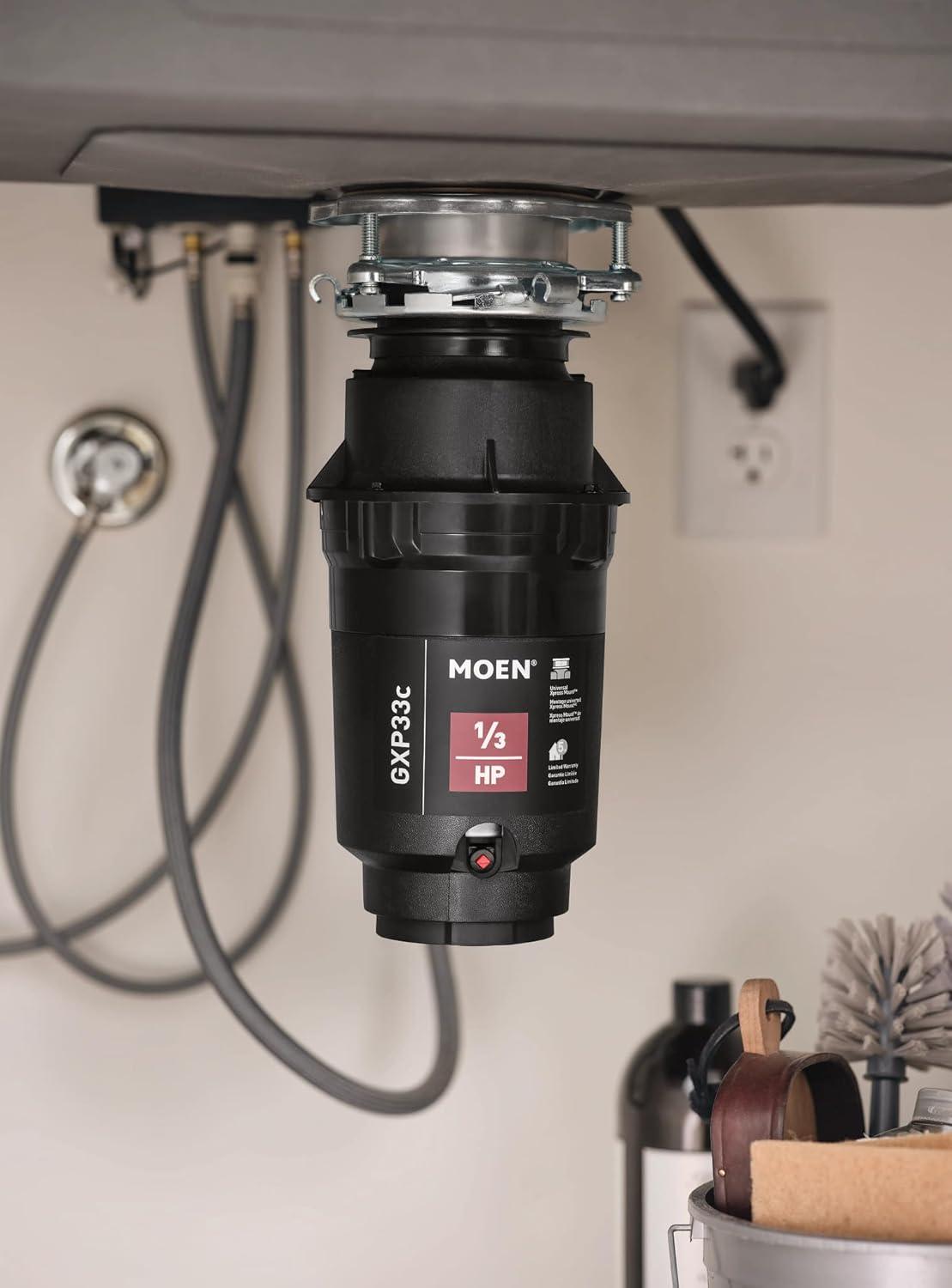 image:imageMoen Prep Series PRO Continuous Feed Compact Garbage Disposal for Kitchen Sink with Power Cord GXP50C13 HP