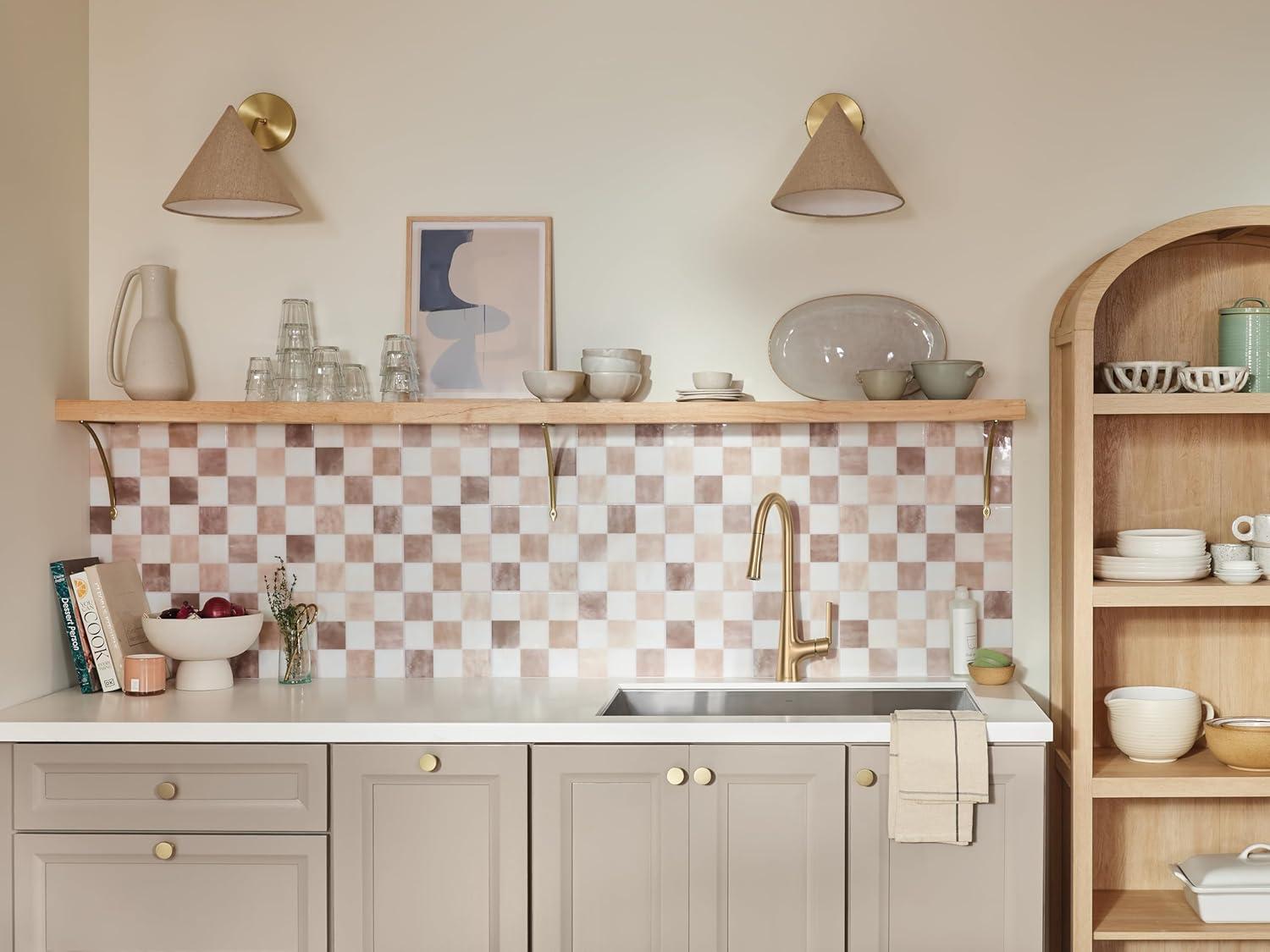 image:imageMoen Ronan Spot Resist Stainless Pulldown Kitchen Faucet with SwivelControl Wand and Power Clean Technology 87918SRSBronzed Gold