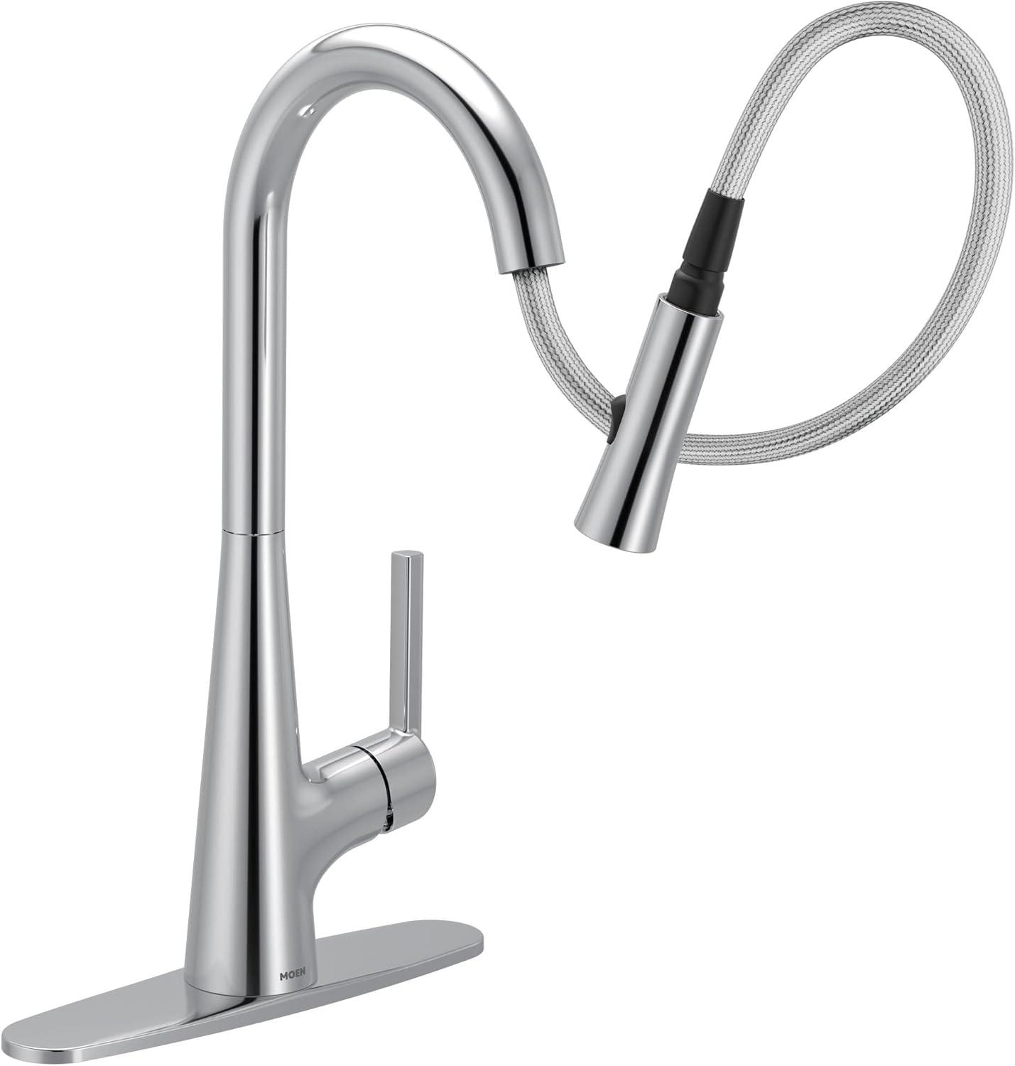 image:imageMoen Ronan Spot Resist Stainless Pulldown Kitchen Faucet with SwivelControl Wand and Power Clean Technology 87918SRSChrome