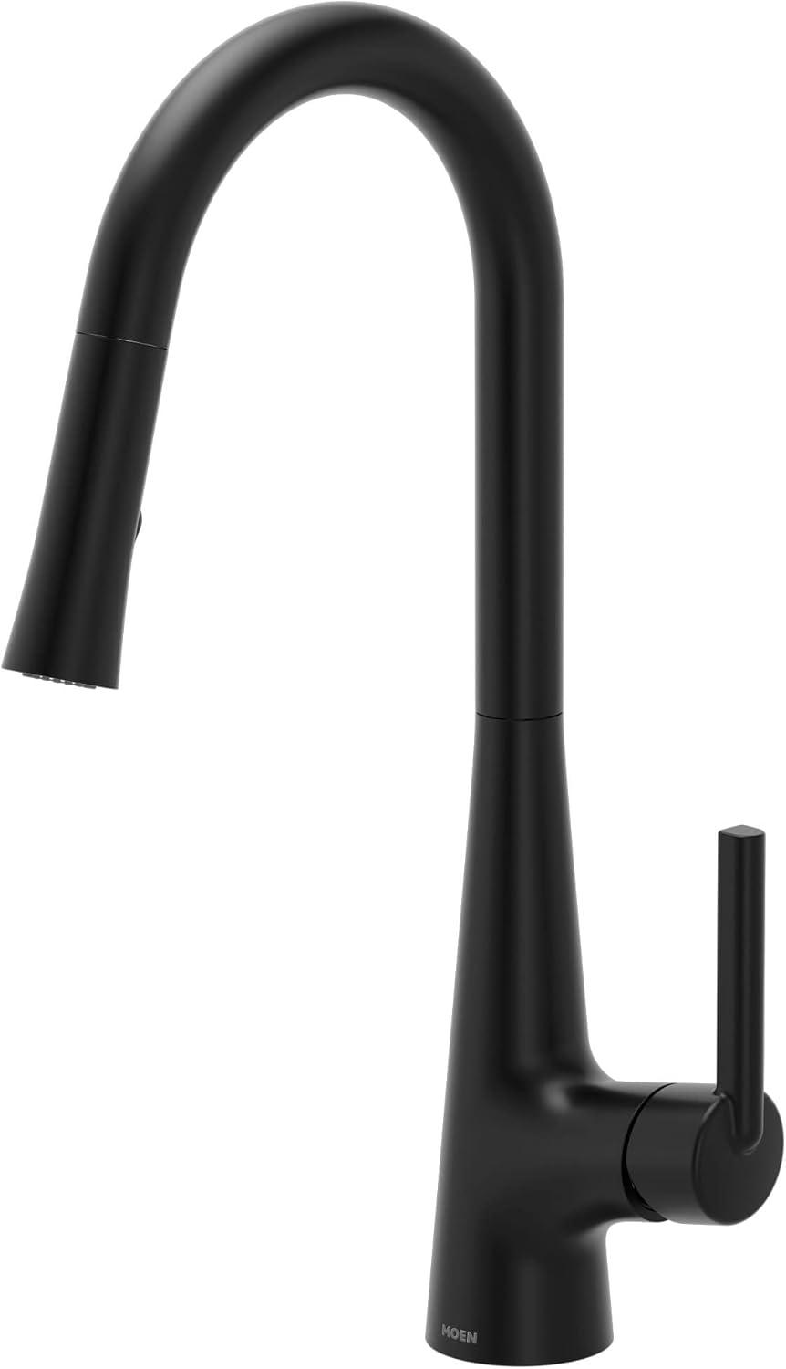 image:imageMoen Ronan Spot Resist Stainless Pulldown Kitchen Faucet with SwivelControl Wand and Power Clean Technology 87918SRSMatte Black